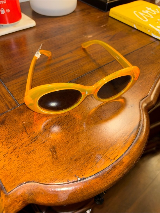 Source Unknown Accessories - Orange Oval Retro Sunglasses